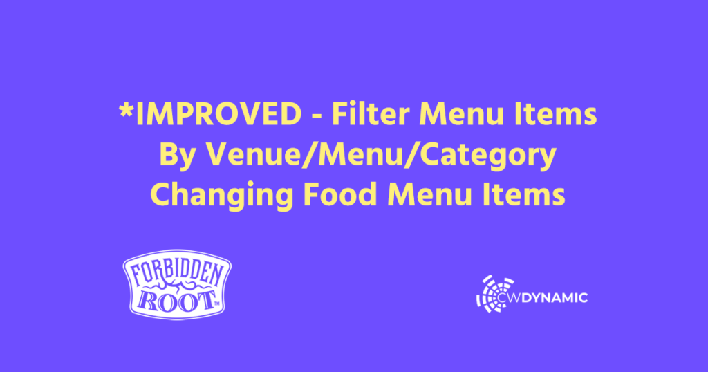 filter menu items